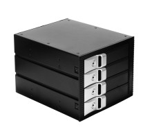 Exegate EX264645RUS Корзина для HDD Exegate HS435-01 (универсальная, на 4*3,5" SATA/SAS HDD, занимает 3*5,25" отсека)
