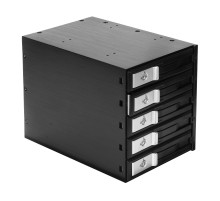 Exegate EX264646RUS Корзина для HDD Exegate HS535-01 (универсальная, на 5*3,5" SATA/SAS HDD, занимает 3*5,25" отсека)
