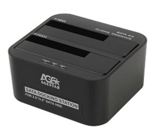 AgeStar Докстанция 2x2.5"/3.5" SATA HDD/SSD AgeStar 3UBT6-6G, USB3.0, пластик, черный, UASP AgeStar Докстанция 2x2.5"/3.5" SATA HDD/SSD AgeStar 3UBT6-6G, USB3.0, пластик, черный, UASP