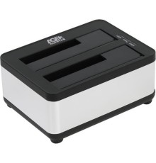AgeStar 3UBT8 (SILVER) Док станция для HDD 2.5"/3.5" SATA clone, USB3.0, пластик+алюминий, серебристый,