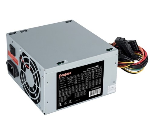Exegate EX292142RUS Блок питания 600W ExeGate AB600 (ATX, 8cm fan, 24pin, 4pin, 3xSATA, 2xIDE, FDD)