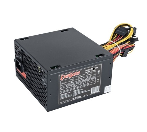 Exegate EX292180RUS Блок питания 750W ExeGate 750NPX (ATX, 12cm fan, 24pin, 4pin, PCIe, 3xSATA, 2xIDE, FDD, black)