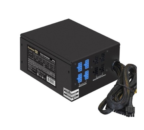 Exegate EX292336RUS Блок питания 750W ExeGate 750PPX (ATX, APFC, КПД 80% (80 PLUS), 14cm fan, 20+4pin, 2x(4+4)pin, 6xPCI-E, 10xSATA, 4xIDE, Cable Management, black, RTL)