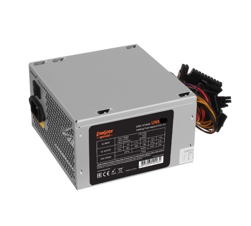 Exegate EX292164RUS Блок питания 750W ExeGate UNS750 (ATX, 12cm fan, 24pin, 4pin, PCIe, 3xSATA, 2xIDE, FDD)