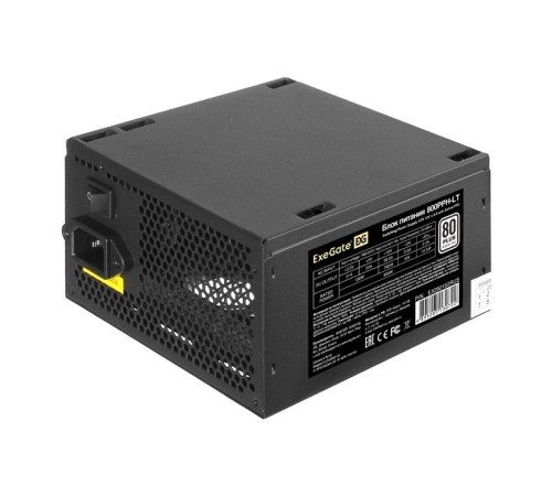 Exegate EX292152RUS-OEM Блок питания 800W ExeGate 80 PLUS® 800PPH-LT-OEM (ATX, APFC, КПД 82% (80 PLUS), 12cm fan, 24pin, 2x(4+4)pin, PCIe, 5xSATA, 3xIDE, black, RTL)