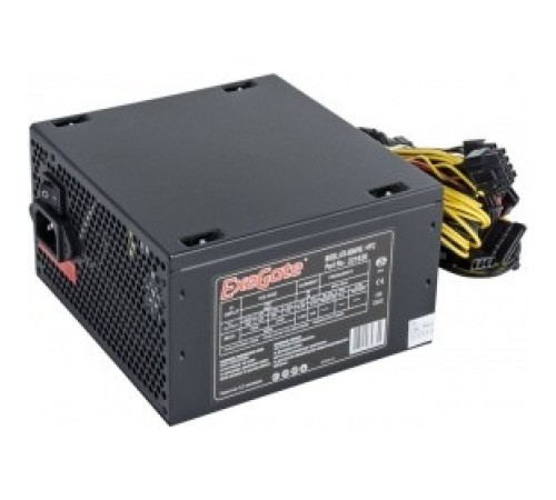 Exegate EX221638RUS-S Блок питания 500W Exegate 500NPXE(+PFC), ATX, black, 12cm fan, 24p+4p, 6/8p PCI-E, 4*SATA,3*IDE, FDD + кабель 220V с защитой от выдергивания
