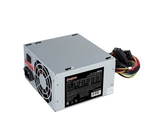 Exegate EX282066RUS-S Блок питания 550W ExeGate AB550, ATX, SC, 8cm fan, 24p+4p, 3*SATA, 2*IDE, FDD