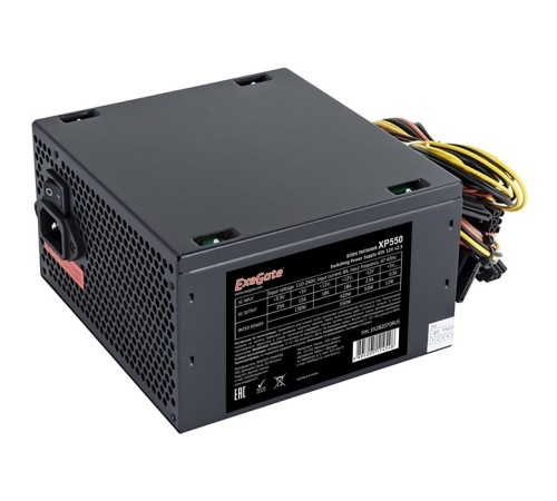 Exegate EX292166RUS-S Блок питания 750W ExeGate XP750 (ATX, SC, 12cm fan, 24pin, 4+4pin, PCI-E, 3xSATA, 2xIDE, black, кабель 220V с защитой от выдергивания)