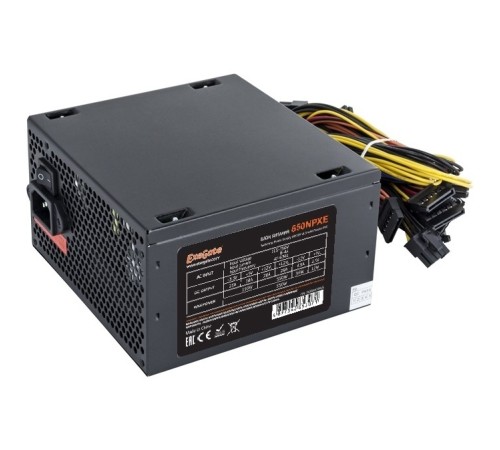 Exegate EX292176RUS-S Блок питания 750W ExeGate 750NPXE (ATX, PPFC, SC, 12cm fan, 24pin, 2x(4+4)pin, 2xPCI-E, 5xSATA, 3xIDE, black, кабель 220V с защитой от выдергивания)