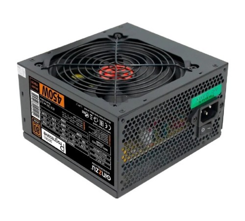 Ginzzu PB450 12CM 80+ black,APFC,20+4p,1 PCI-E(6+2), 4*SATA, 2*IDE, OEM Ginzzu PB450 12CM 80+ black,APFC,20+4p,1 PCI-E(6+2), 4*SATA, 2*IDE, OEM