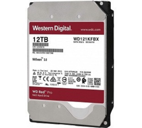 12TB WD Red Pro (WD121KFBX) {Serial ATA III, 7200- rpm, 256Mb, 3.5"}