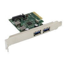 ORIENT AM-U3142PE-2A, Контроллер PCI-Ex4 v3.0, USB 3.2 Gen2, 2-port ext Type-A, ASM3142 chipset, разъем доп.питания, в комплекте LP планка крепления (31273)