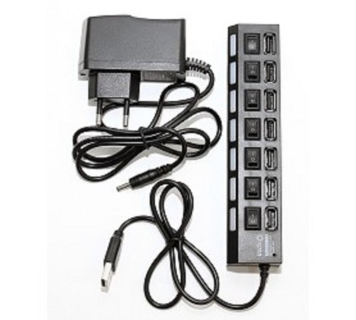 5bites HB27-203PBK Концентратор 7*USB2.0 / БП 5В-2А / 1M / BLACK 5bites HB27-203PBK Концентратор 7*USB2.0 / БП 5В-2А / 1M / BLACK