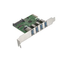 Exegate EX283716RUS Контроллер EXE-314 PCI-E 2.0, 4*USB3.0 ext, разъем доп.питания (OEM)