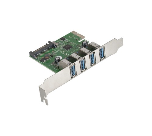 Exegate EX283716RUS Контроллер EXE-314 PCI-E 2.0, 4*USB3.0 ext, разъем доп.питания (OEM)