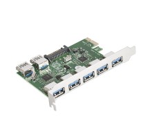 Exegate EX283717RUS Контроллер EXE-317 PCI-E 2.0, 5*USB3.0 ext + 2*USB3.0 int, разъем доп.питания (OEM)