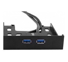 Exegate EX280446RUS Планка USB на переднюю панель Exegate U3H-615, 3,5", 2*USB 3.0, черная, подсоединение к мат. плате