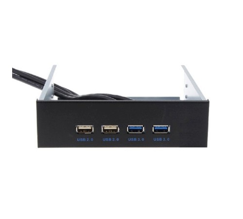 Exegate EX269460RUS Фронтальная панель U5H-614,  5.25", 2х USB + 2х USB 3.0, черная