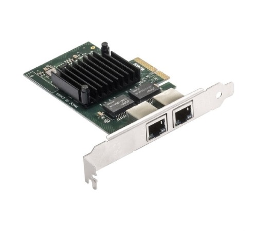Exegate EX292506RUS Сетевой адаптер ExeGate EXE-I350-T2V2 (PCI-E x4 v2.1, порты 2xRJ45 (медные), 10/100/1000Mbps, Gigabit NIC Intel Chipset NHI350AM2)