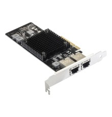 Exegate EX292507RUS Сетевой адаптер ExeGate EXE-X550-T2 (PCI-E x8 v3.0, порты 2xRJ45 (медные), 10Gb/s (10/5/2.5/1Gb/s, 100Mb/s), Server NIC Intel Chipset X550)