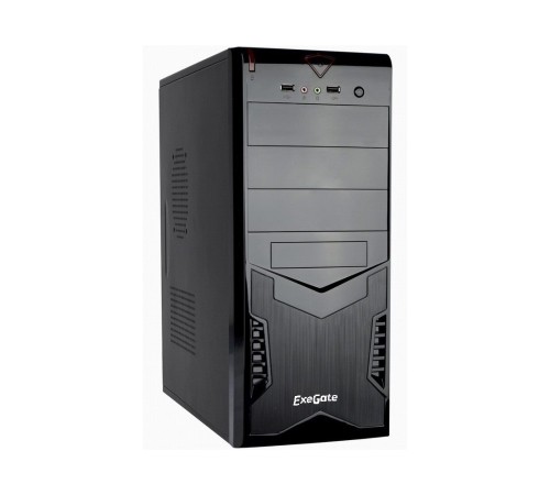 Exegate EX261448RUS Корпус Miditower CP-601 Black, ATX, <CP350W, 80mm>, 2*USB, Audio