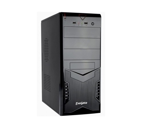 Exegate EX261447RUS Корпус Miditower CP-601 Black, ATX, <без БП>, 2*USB, Audio