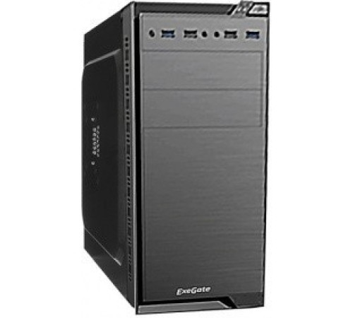 Exegate EX272747RUS Корпус Minitower Exegate QA-412U Black, mATX, <XP500, Black, 120mm>, 2*USB+2*USB3.0, Audio