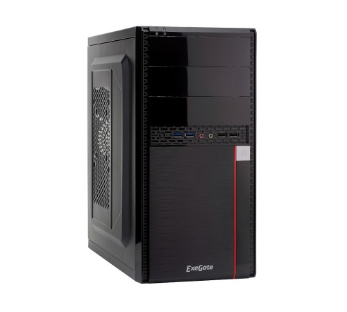 Exegate EX277434RUS Корпус Minitower MA-371X Black, mATX <UN350, 120mm> 2*USB+2*USB3.0, Audio