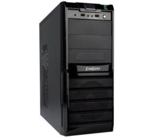 Exegate EX278398RUS Корпус Miditower Exegate XP-329S Black, ATX, <XP450, Black,120mm>, 2*USB, Audio