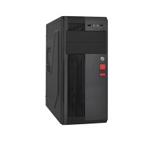 Exegate EX283224RUS Корпус Miditower ExeGate UN-605B Black, ATX, <UN450, 120mm>, 2*USB, Audio, замок блокировки кнопки питания
