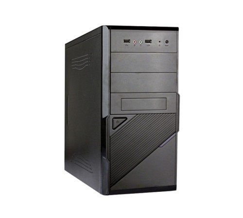 Exegate EX284018RUS Корпус Minitower BA-201 Black, mATX, <AA350, 80mm>, 2*USB, Audio