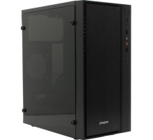 Exegate EX283754RUS Корпус Minitower ExeGate mEVO-9301-RGB (mATX, без БП, с окном, 2*USB+1*USB3.0, HD аудио, черный с RGB подсветкой)
