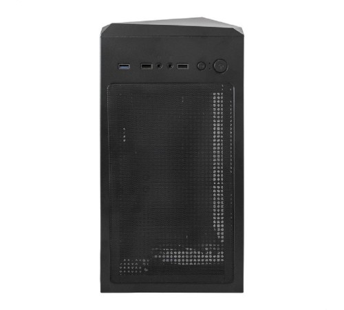 Exegate EX292858RUS Корпус Miditower ExeGate EVO-8225 (ATX, без БП, 2*USB+1*USB3.0, черный, 2 вент. с RGB подсветкой и полоса на передней панели, боковая панель - закаленное стекло)