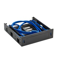 Exegate EX280445RUS Салазки (переходник) для установки HDD 2.5/3.5"  в отсек 5.25" с 2*USB3.0  Exegate  HD-2U3