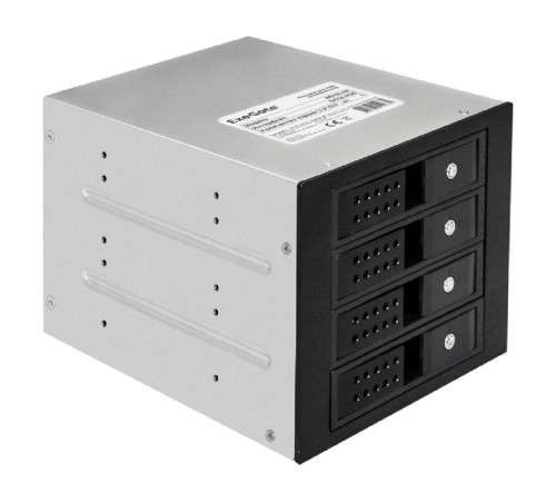 Exegate EX291657RUS Корзина для HDD ExeGate HS435-02 (универсальная, на 4*3,5"/2.5" SATA HDD, занимает 3*5,25" отсека, RTL)