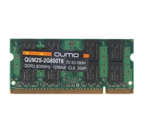 QUMO DDR2 SODIMM 2GB QUM2S-2G800T6 PC2-6400, 800MHz