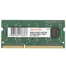 QUMO DDR3 SODIMM 4GB QUM3S-4G1600C11 PC3-12800, 1600MHz