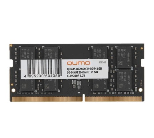 QUMO DDR4 SODIMM 8GB QUM4S-8G2666C19 PC4-21300, 2666MHz OEM/RTL