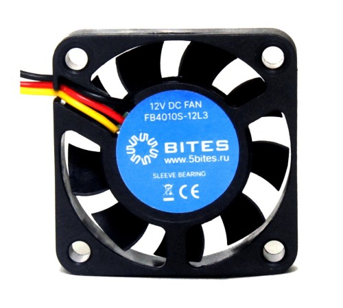5bites Вентилятор FB4010S-12L3 40X10 / SLEEVE / 5000RPM / 3P
