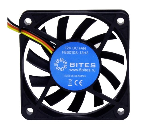 5bites Вентилятор FB6010S-12H3 60X10 / SLEEVE / 3800RPM / 3P