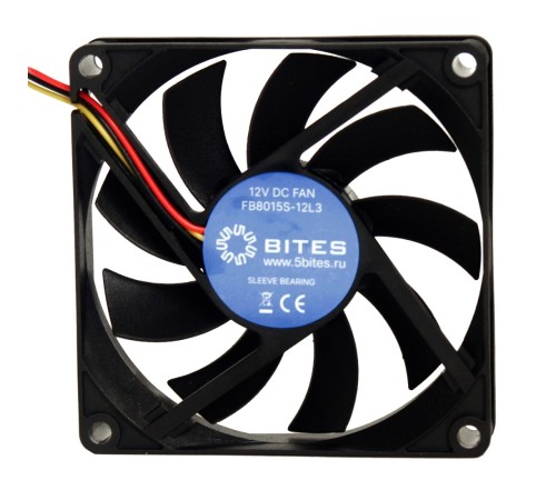 5bites Вентилятор FB8015S-12L3 80X15 / SLEEVE / 2000RPM / 3P