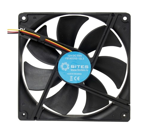 5bites Вентилятор FB14025S-12L3 140X25 / SLEEVE / 1200RPM / 3P 5bites Вентилятор FB14025S-12L3 140X25 / SLEEVE / 1200RPM / 3P