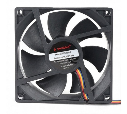 Gembird Вентилятор для корпуса 92x92x25, втулка, 4 pin, провод 30 см (D9225SM-4) Gembird Вентилятор для корпуса 92x92x25, втулка, 4 pin, провод 30 см (D9225SM-4)