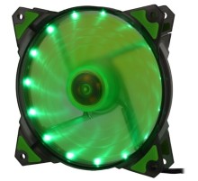 CROWN Вентилятор для компьютерного корпуса CMCF-12025S-1222 (120*120*25мм;Зелёный 16LED;1500 об/мин;35CFM;20Дб;Подшипник скольжения;3pin+MOLEX(папа-мама) 40+10см)