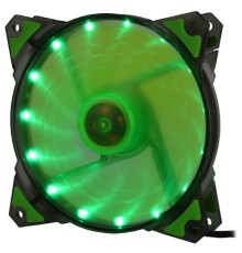 CROWN Вентилятор для компьютерного корпуса CMCF-12025S-1222 (120*120*25мм;Зелёный 16LED;1500 об/мин;35CFM;20Дб;Подшипник скольжения;3pin+MOLEX(папа-мама) 40+10см)