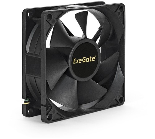 Exegate EX283377RUS Вентилятор ExeGate EX08025S3P, 80x80x25 мм, подшипник скольжения, 3pin, 1800RPM, 23dBA