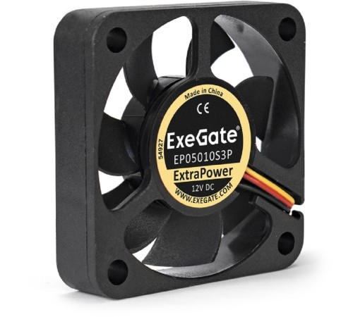 Exegate EX283367RUS Вентилятор ExeGate ExtraPower EP05010S3P, 50x50x10 мм, подшипник скольжения, 3pin, 5000RPM, 25dBA