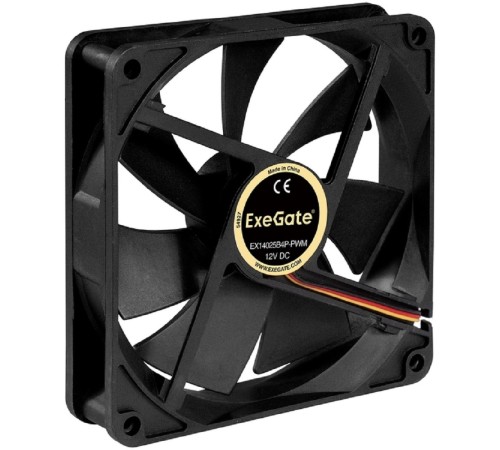 Exegate EX283396RUS Вентилятор ExeGate EX14025S3P, 140x140x25 мм, подшипник скольжения, 3pin, 900RPM, 24dBA