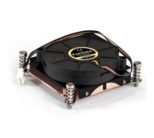 Exegate EX286161RUS Кулер ExeGate ESNK-0049.PWM.1U.2011/66.Cu (радиальный (улитка), медный, 1U, socket LGA2011/2066, TDP 115W, Fan 75mm, PWM, 2000-5000RPM, 2 ball bearing, 4pin, 46-54db, ресурс 70000