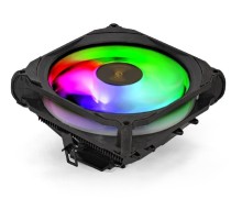 Exegate EX286158RUS Кулер ExeGate Dark Magic EE400XL-PWM.RGB (Al black coating, 4 copper heatpipe, LGA775/1150/1151/1155/1156/1200/AM2/AM2+/AM3/AM3+/AM4/FM1/FM2/754/939/940, TDP 125W, Fan 120mm, PWM,